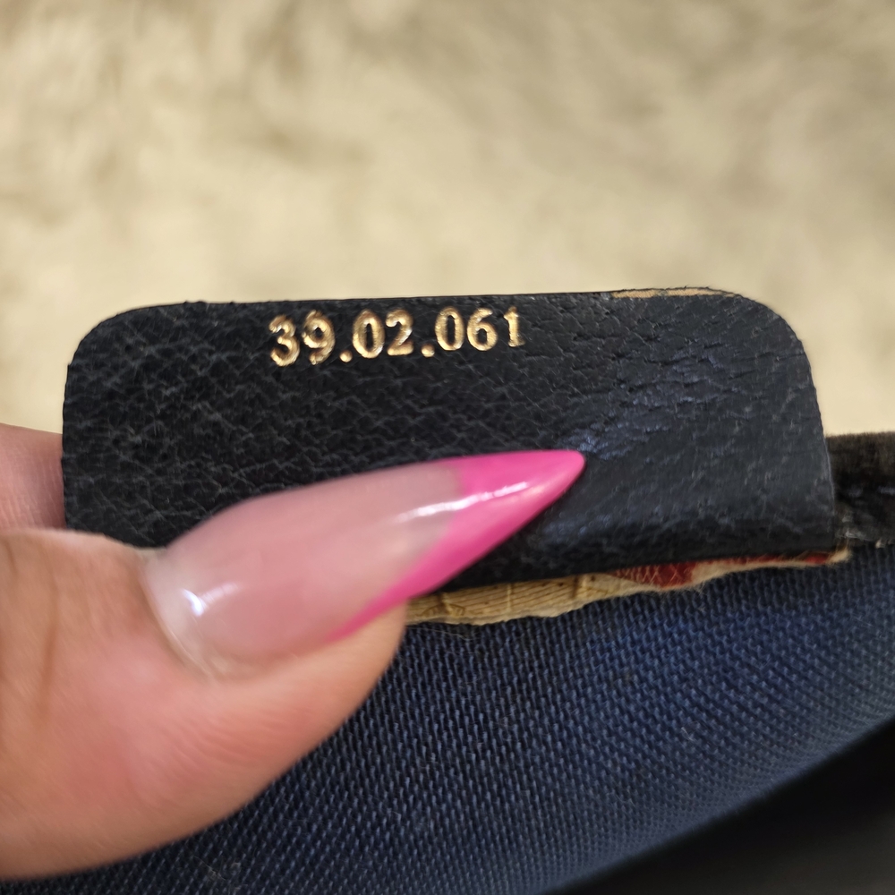 GUCCI GG Vintage Tote Big Shopper Rare Navy Leather Bag 39.02.061 Sherry Purse - Picture 7 of 16